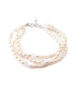 Twisted Pearl Bridal Bracelet