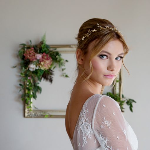 Stardust celestial bridal halo hair vine - Image 5
