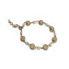 modern crystal gold bridal bracelet on a white background