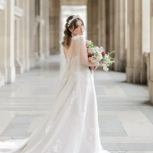 Orelia bridal leaf and floral crown - Image 3
