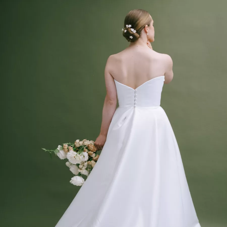 Xanthe delicate wedding flower hair pins for buns - Image 3