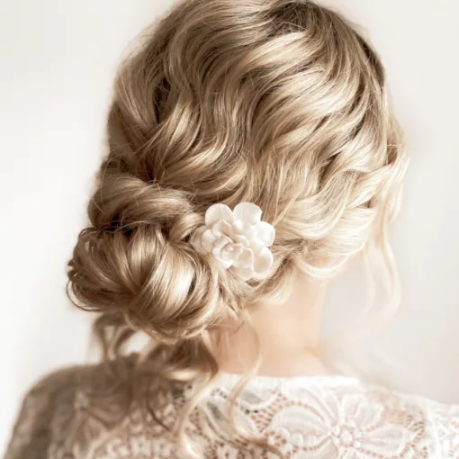 Camellia wedding handmade floral hair pins